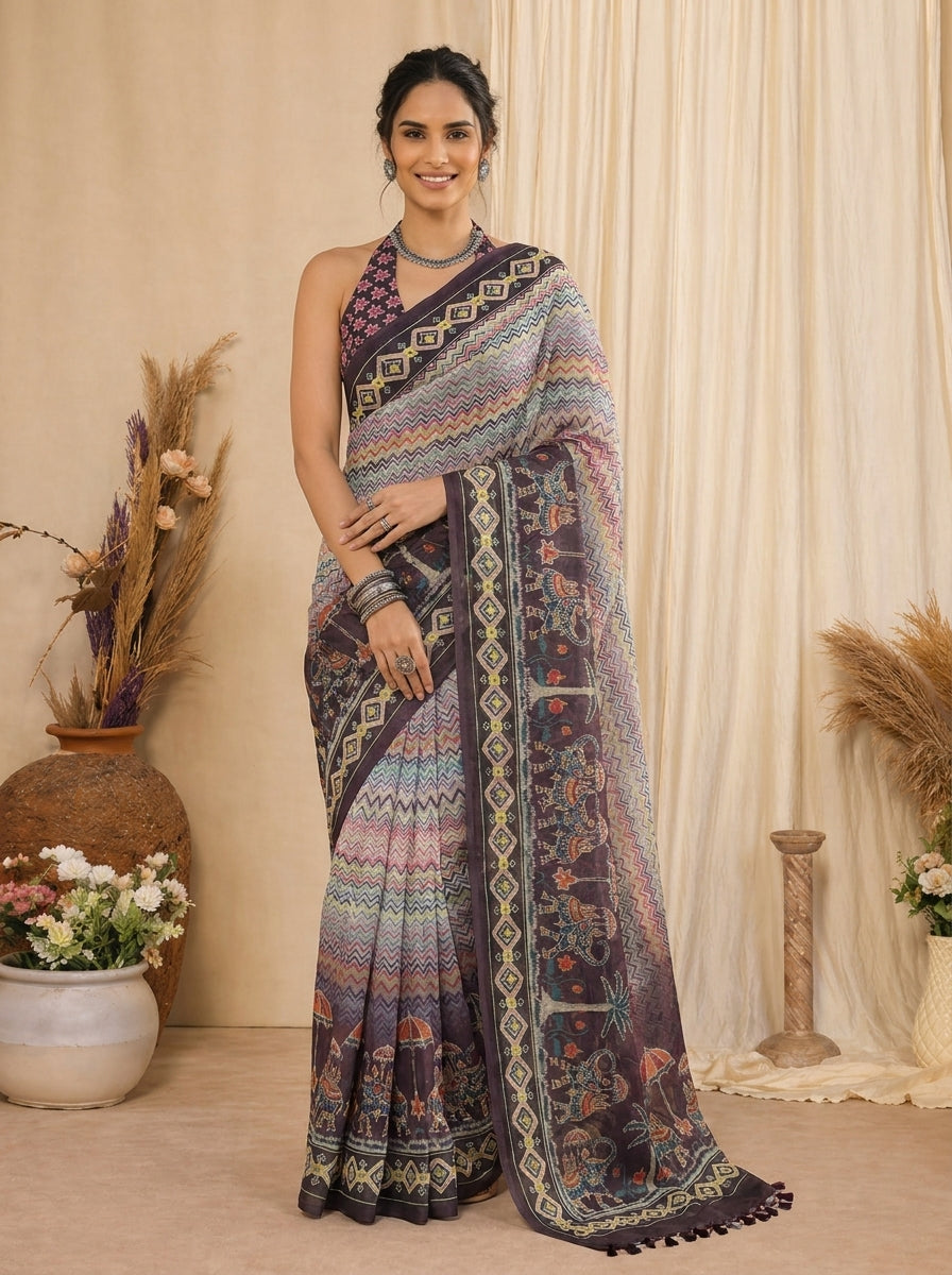 Warli Waves Saree