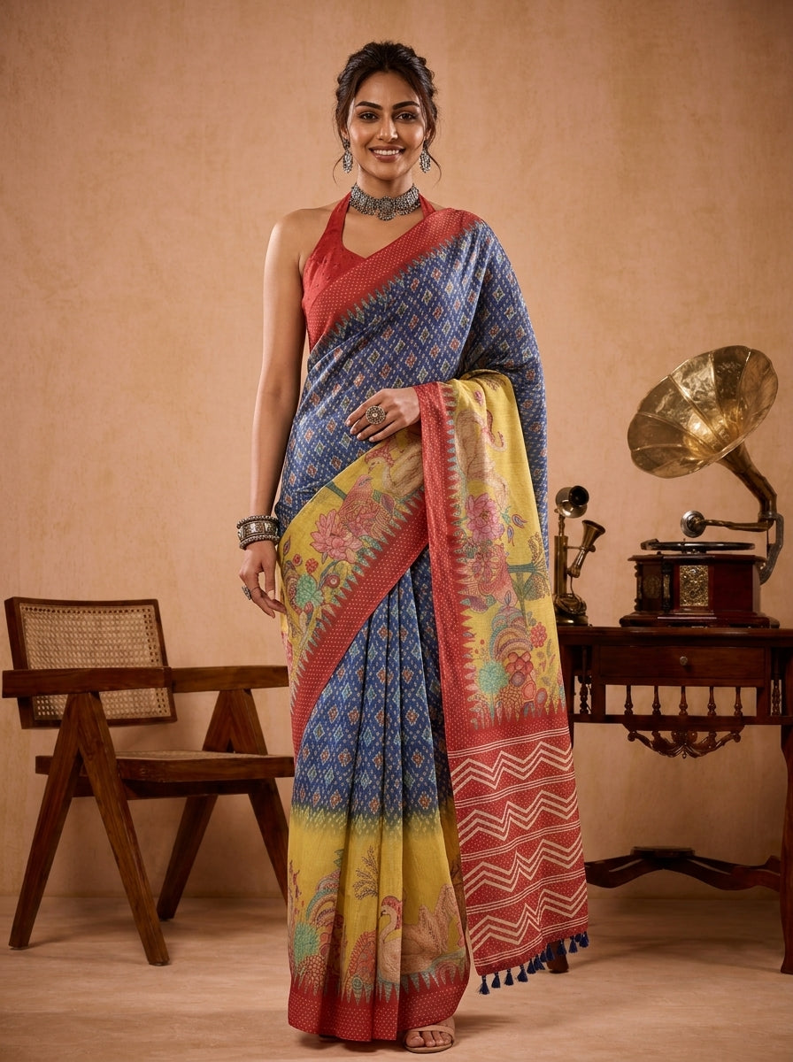 Surmai Phool Saree