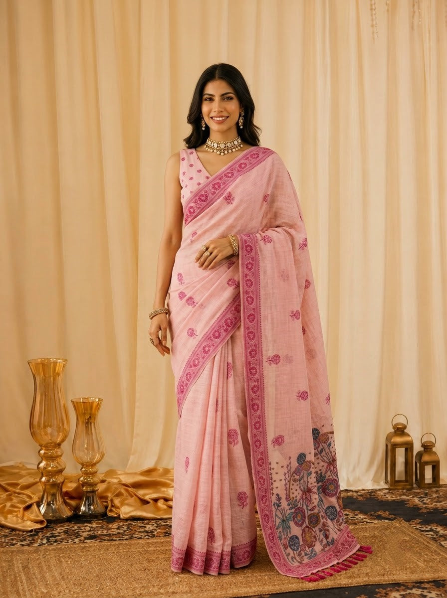 Gulabi Silsila Saree