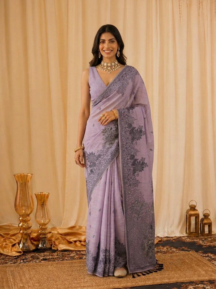 Purple Pop Saree