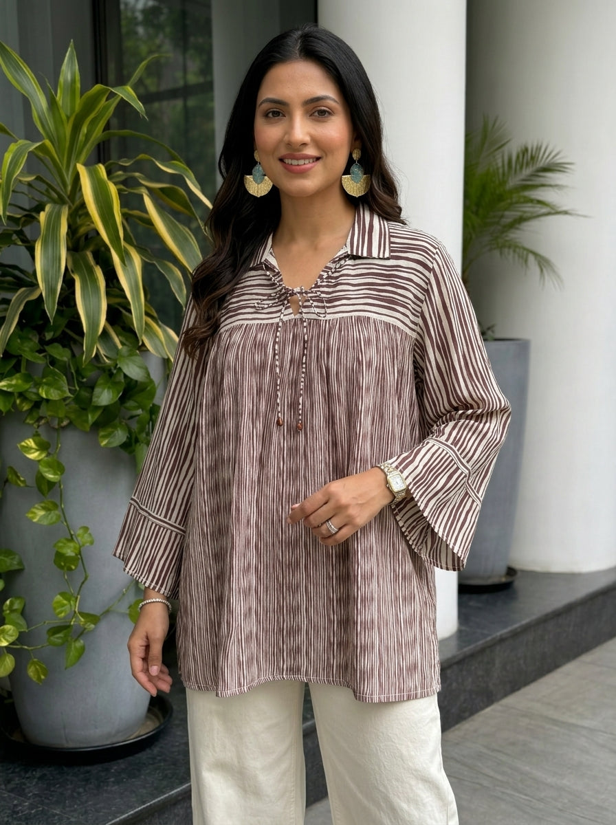 Brown Breeze Top