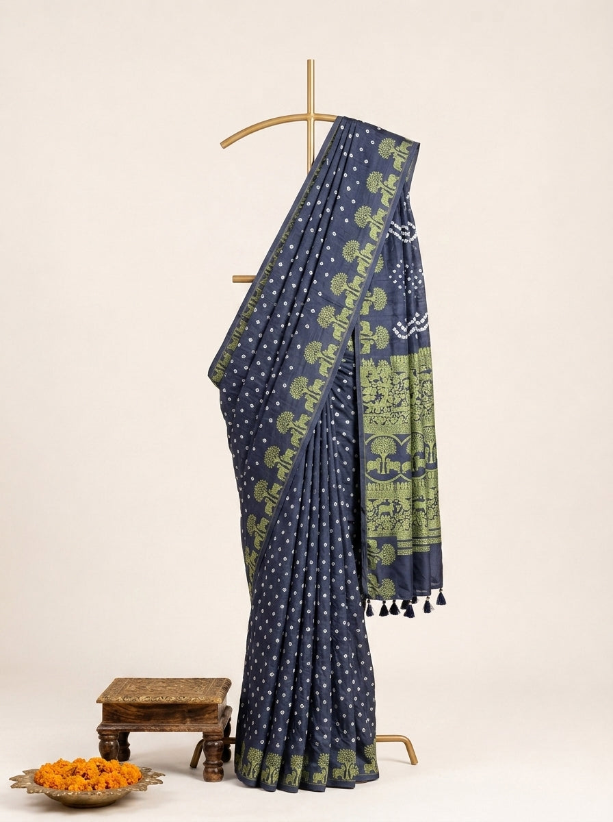 Shahi Pure Bandhani Saree
