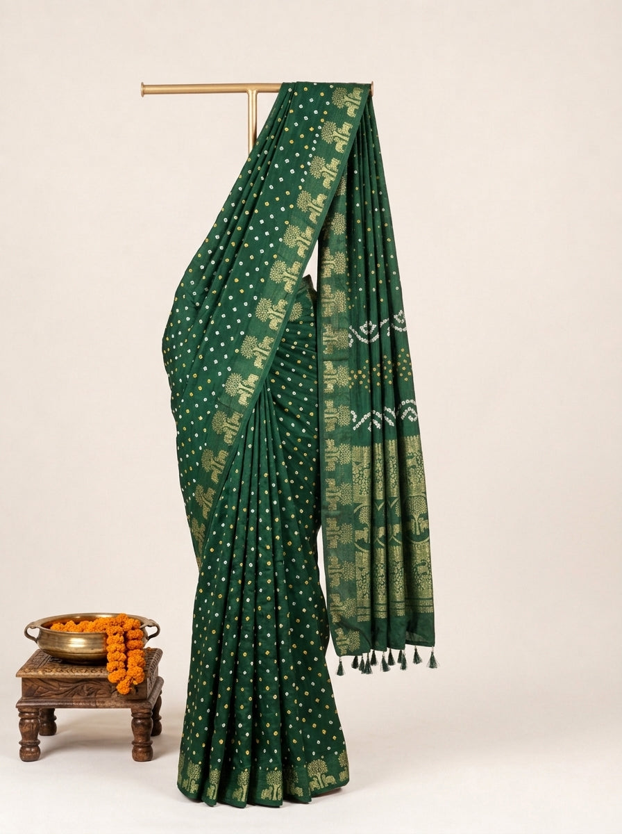 Kanan Pure Bandhani Saree