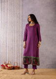 Amora Purple Mughal Charm Suit Set