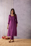 Aviana Purple Phad Painting Dreams Suit Set