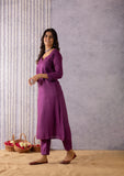 Aviana Purple Phad Painting Dreams Suit Set
