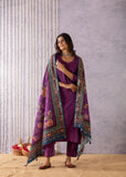 Aviana Purple Phad Painting Dreams Suit Set
