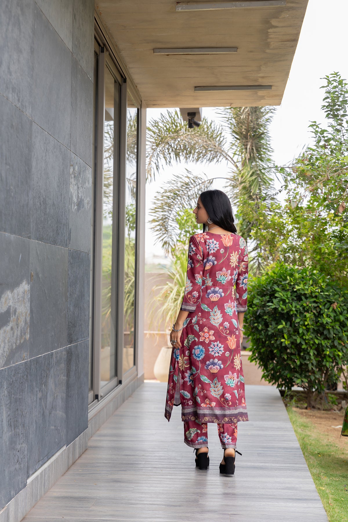 Basanti Kalamkari Suit Set-Suit Set-Ekana Label
