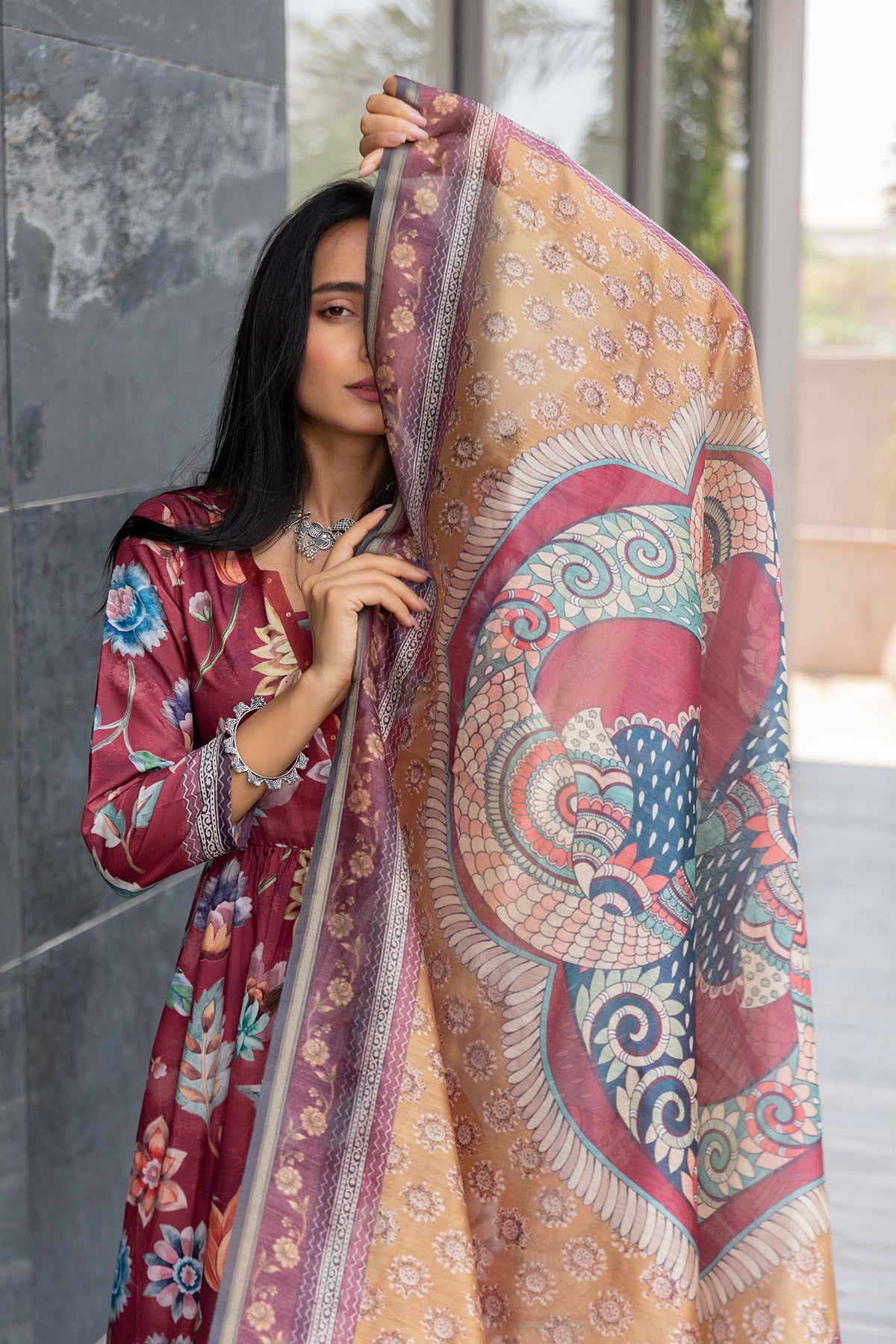 Basanti Kalamkari Suit Set-Suit Set-Ekana Label