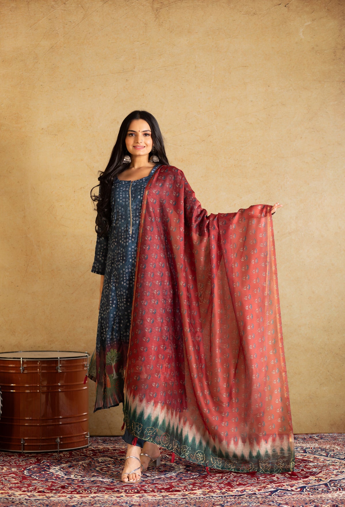Geet Ikkat dupatta-Dupatta-Ekana Label