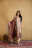 Aanishka V-Neck Kalamkari Beauty Suit Set