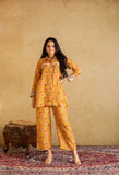 Joyce Kalamkari Canvas in Bright Yellow Pant Set