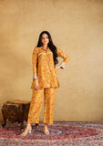 Joyce Kalamkari Canvas in Bright Yellow Pant Set