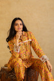 Joyce Kalamkari Canvas in Bright Yellow Pant Set