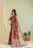 Aryahi Charming Florals in a Red Palette Saree