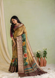 Samantha Big Blooms on Mustard Palette Saree