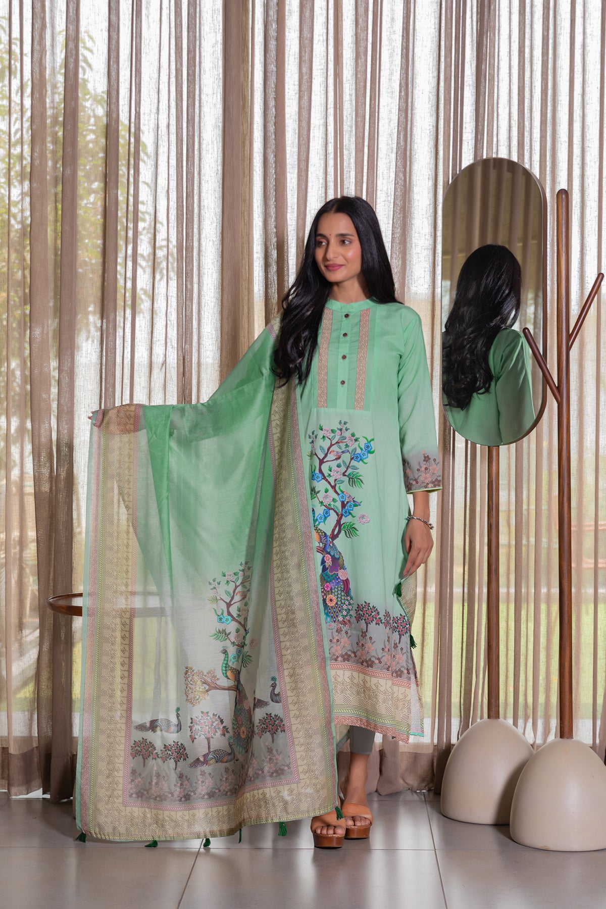Mor Vastra Dupatta-Dupatta-Ekana Label