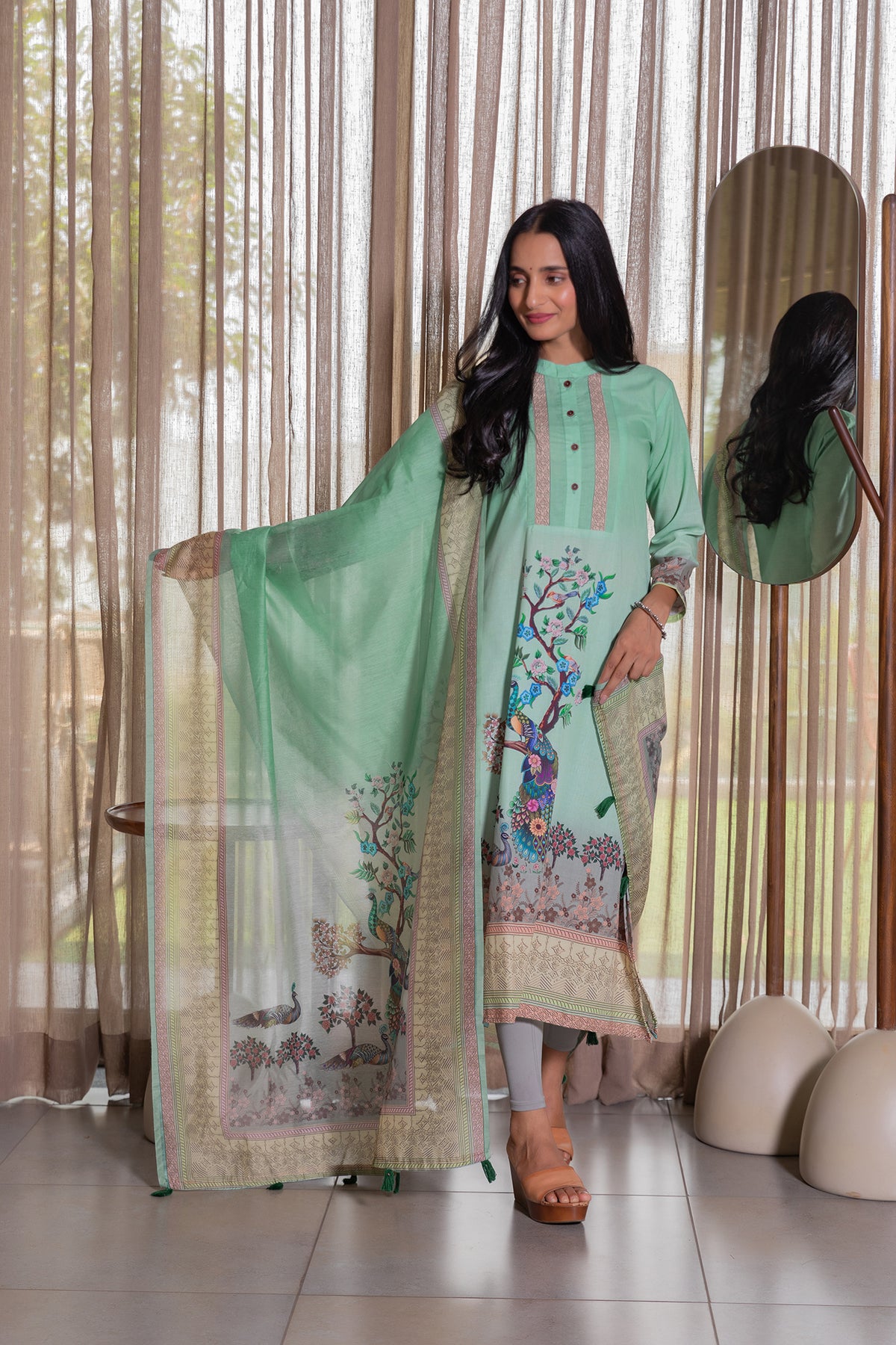 Mor Vastra Dupatta-Dupatta-Ekana Label