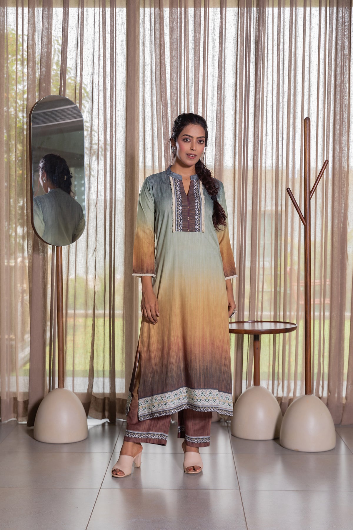 Chic Chhaap Kurta Set-Kurta Set-Ekana Label