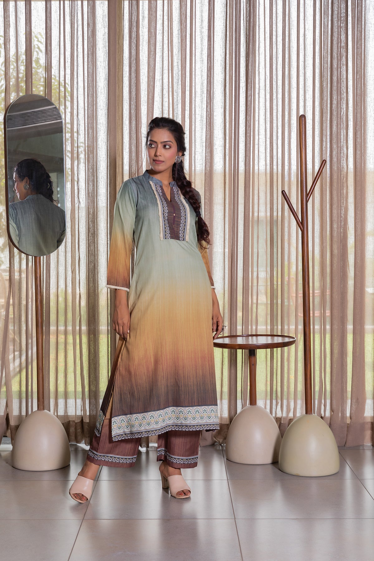 Chic Chhaap Kurta Set-Kurta Set-Ekana Label