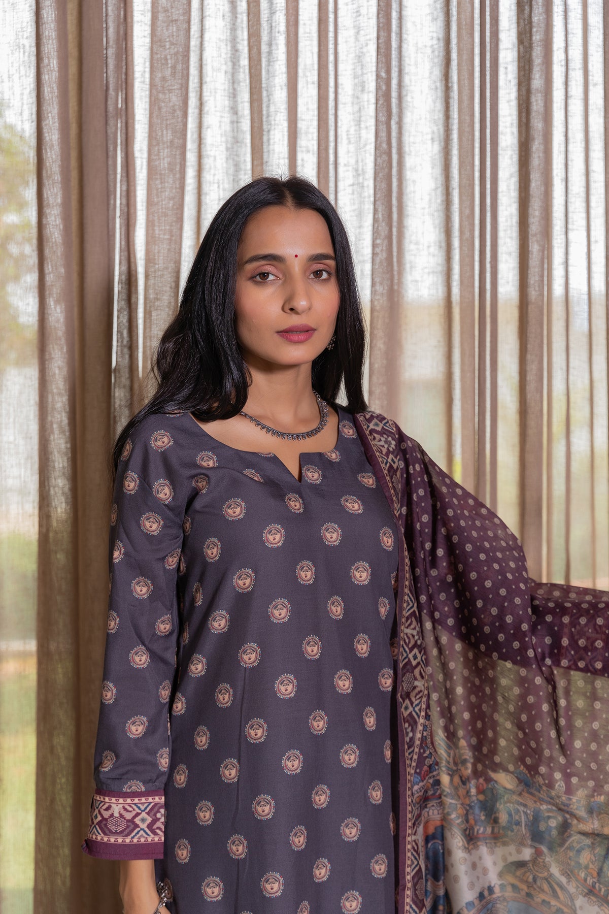 Divya Kurta With Dupatta-Kurta with dupatta-Ekana Label