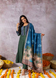 Ishanvi Pichwai Tales Green Suit Set