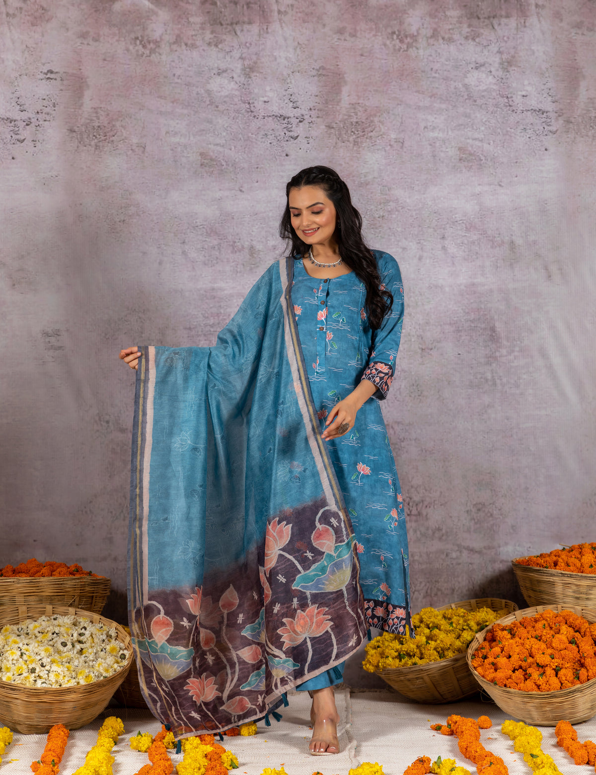 Adya Pichwai Dupatta-Dupatta-Ekana Label