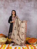 Jhansi Mughal Blossoms Black Suit Set