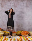Jhansi Mughal Blossoms Black Suit Set