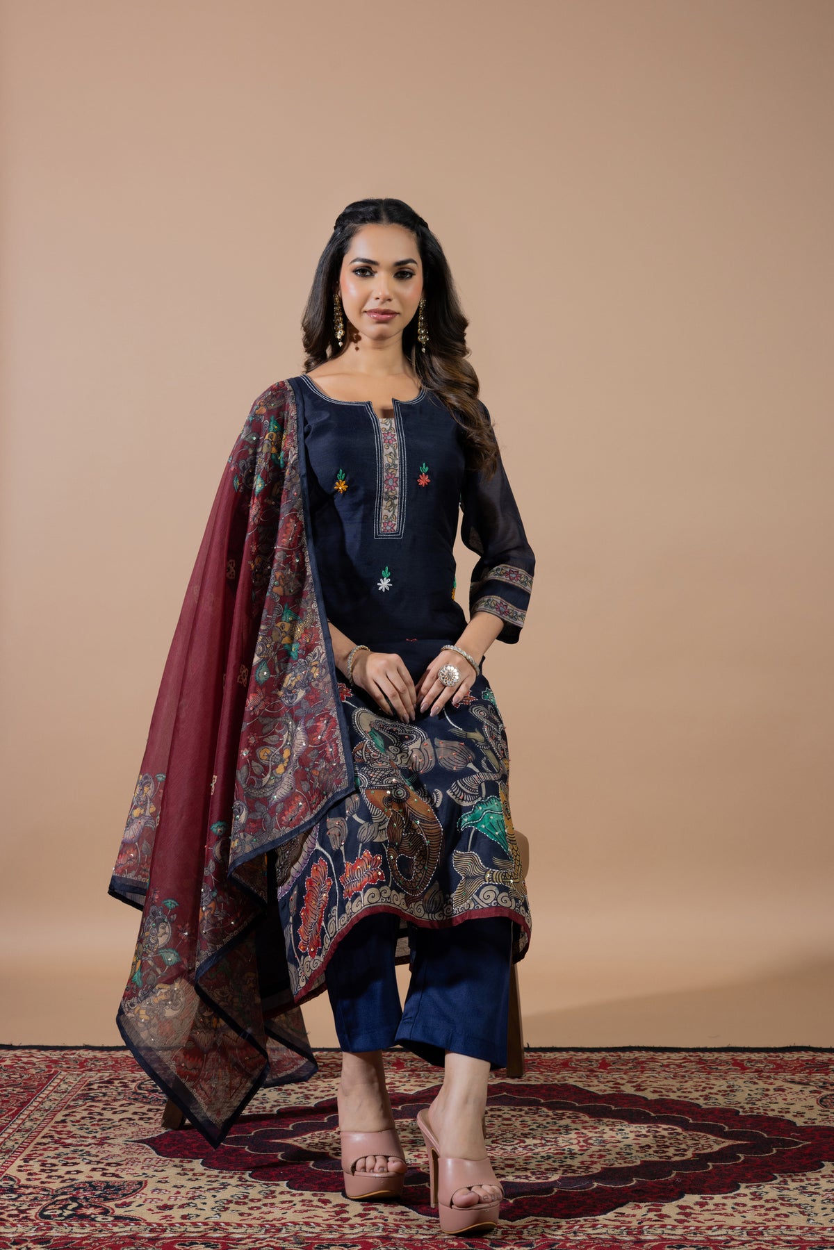 Maanya Blue Handwork Suit Set