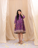 Petals Purple Kalamkari Dress