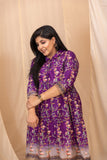 Petals Purple Kalamkari Dress