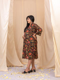 Mystical Midnight Kalamkari Black Dress