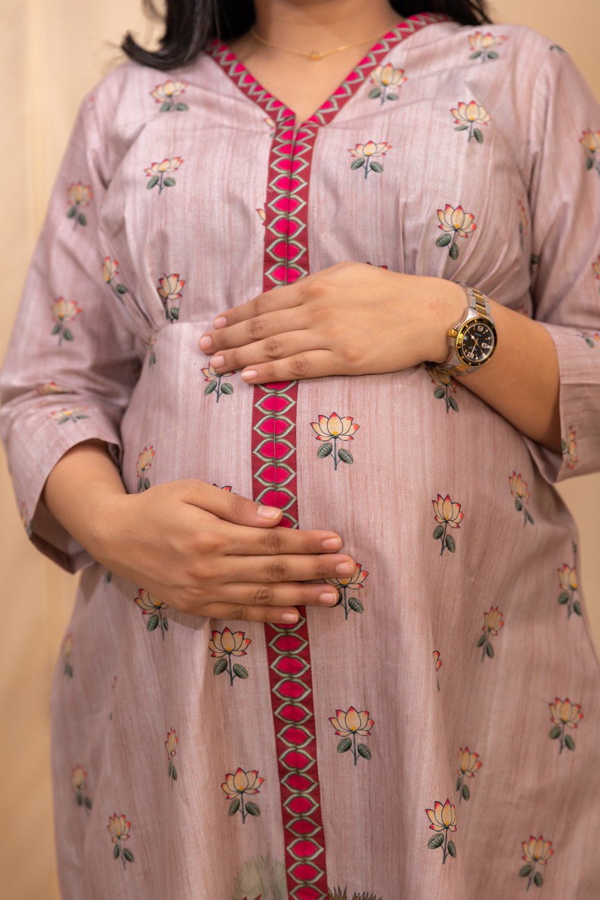 Pink Pichwai Delight Dress-Western-Ekana Label