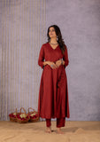 Sachi Maroon Angrakha Magic Suit Set