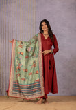 Sachi Maroon Angrakha Magic Suit Set