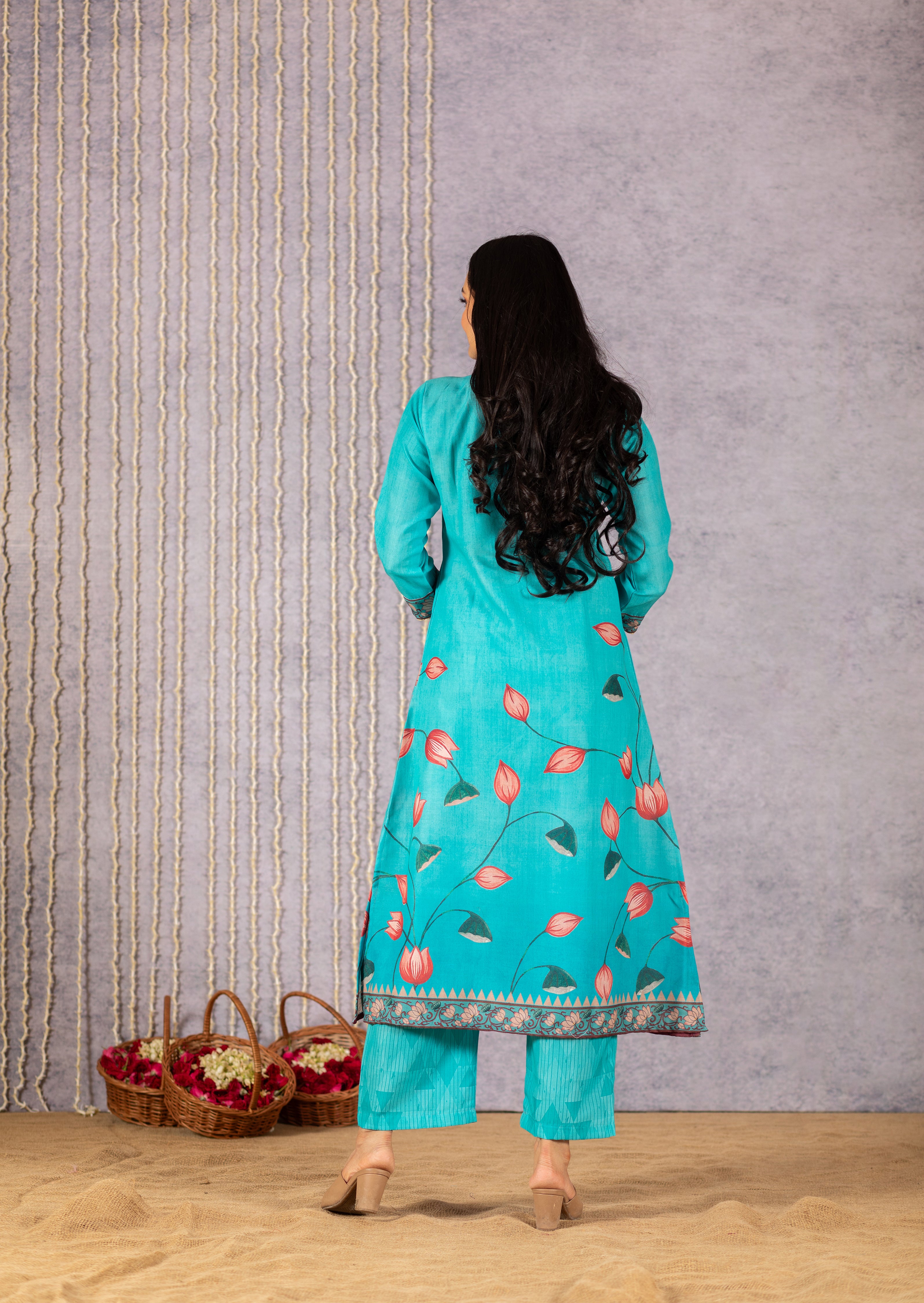 Nura Floral Fantasy with Pichwai Touch Suit Set