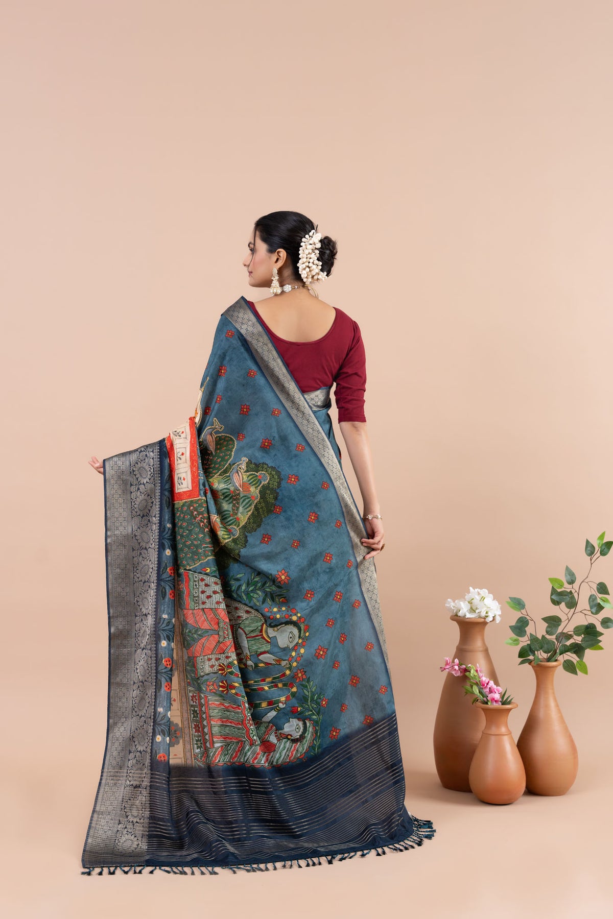 Shahi Rani Madhubani Saree-Saree-Ekana Label