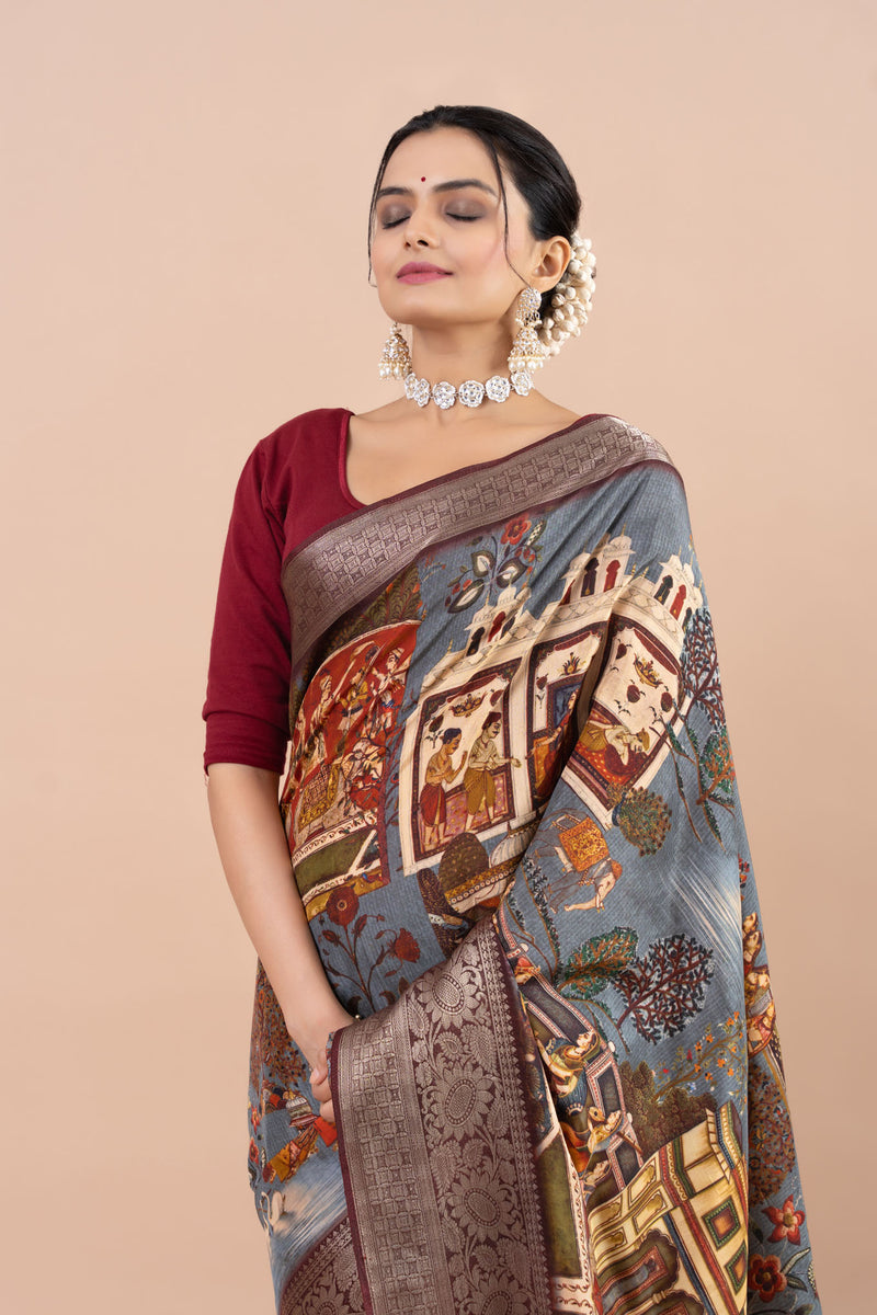 Rani Ki Rangoli Charm Saree-Saree-Ekana Label