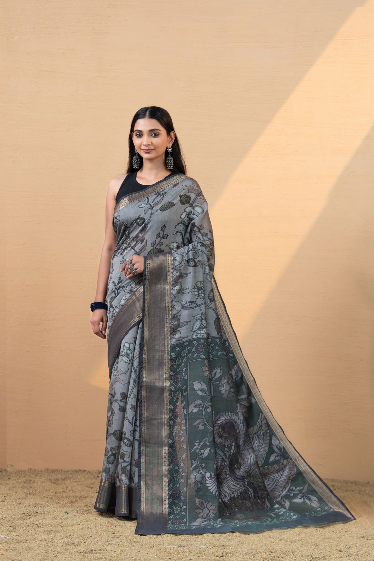 Reeva GreyGul Saree