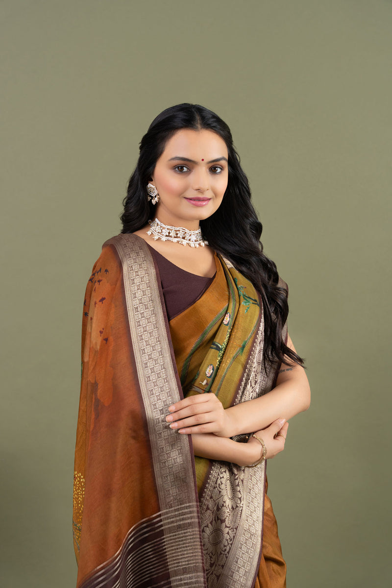 Sandhya Rang Bliss Saree-Saree-Ekana Label
