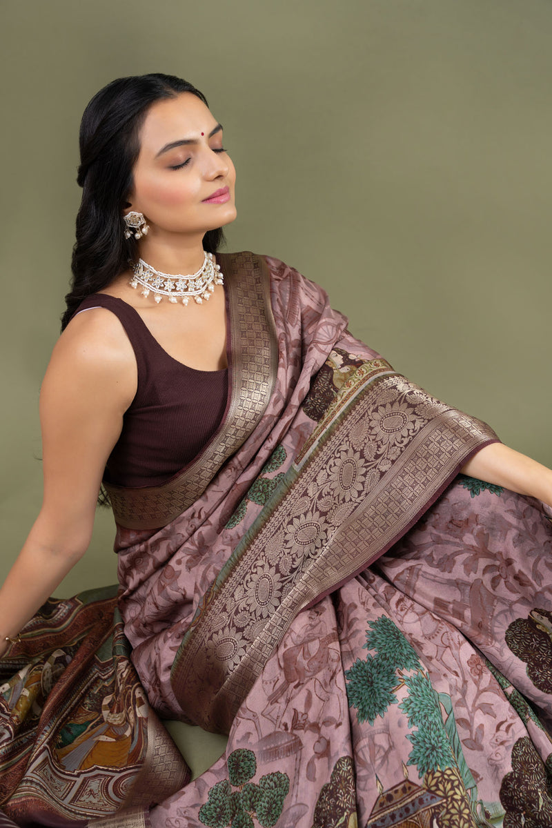 Rani Gulshan Royal Saree-Saree-Ekana Label