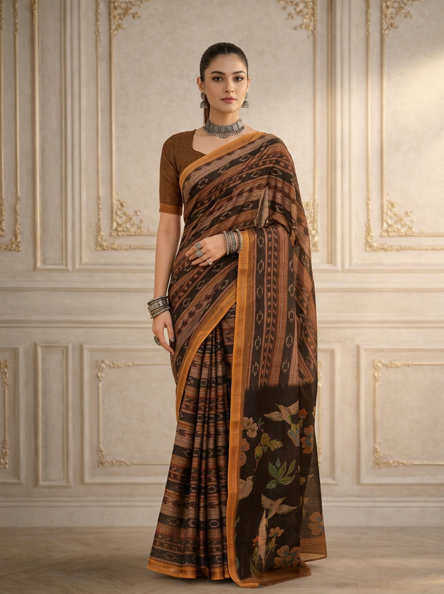 Ikkat Maya Saree
