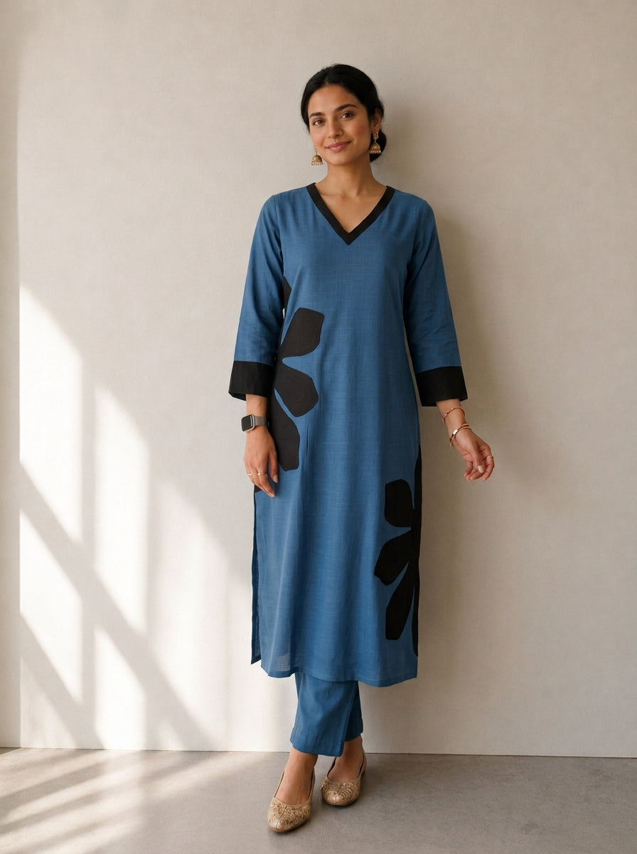 Simply Blue Kurta Set