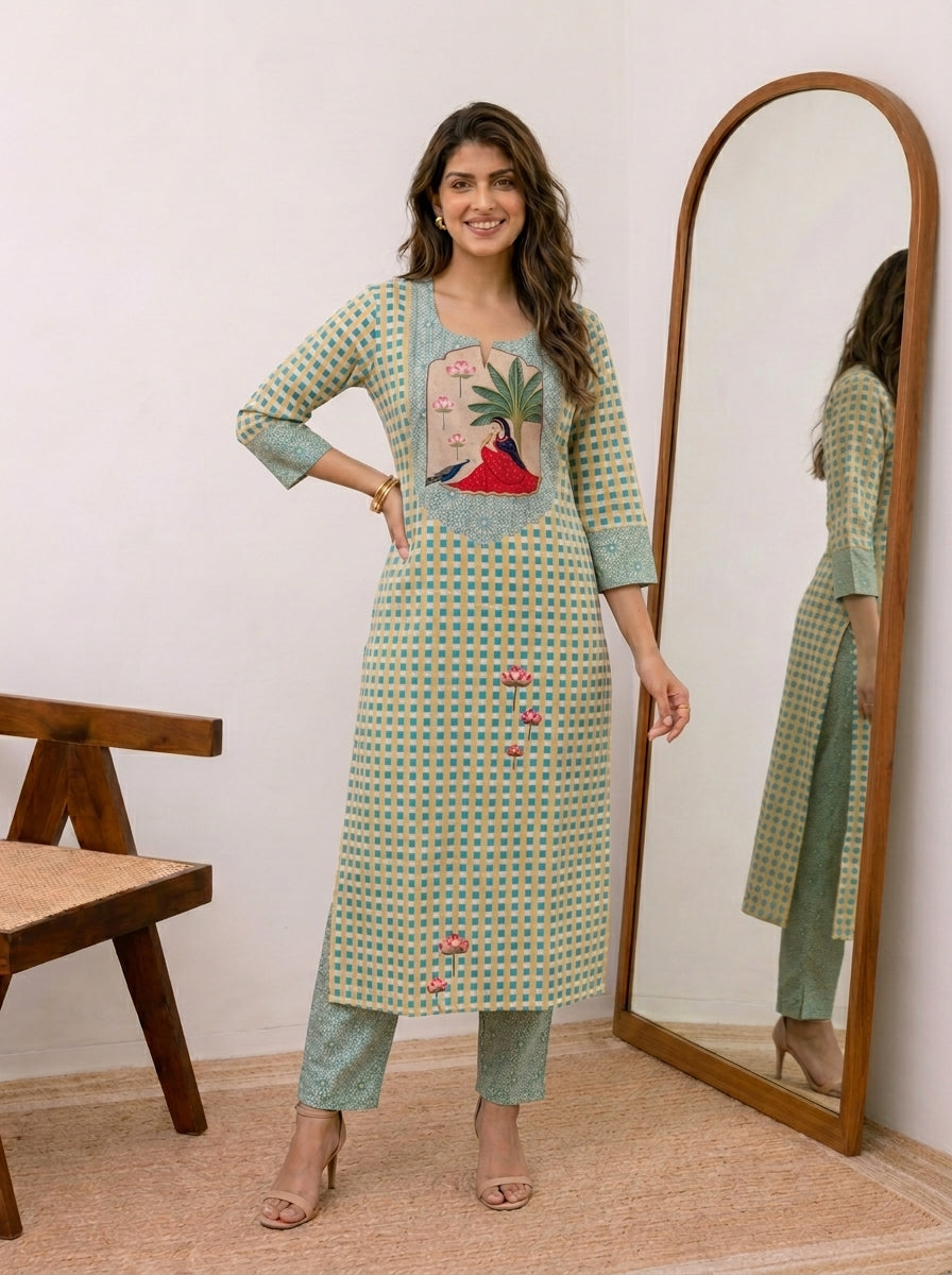 Green Gossip Kurta Set