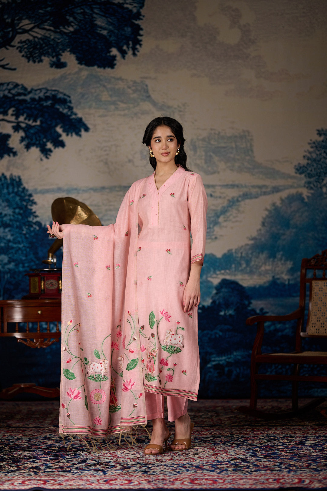 Kamalini Pink Suit Set