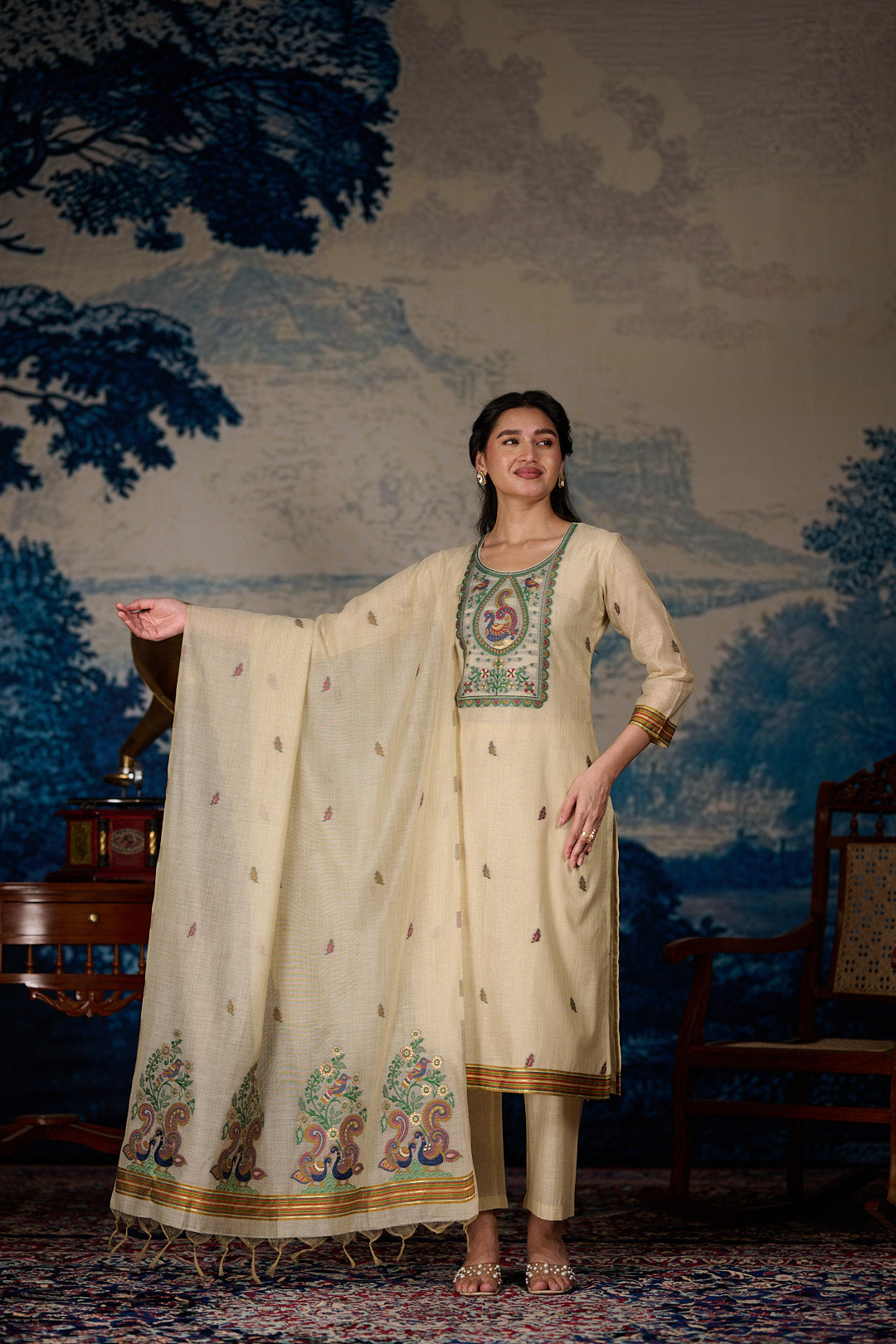Madhavi Jamdani Suit Set