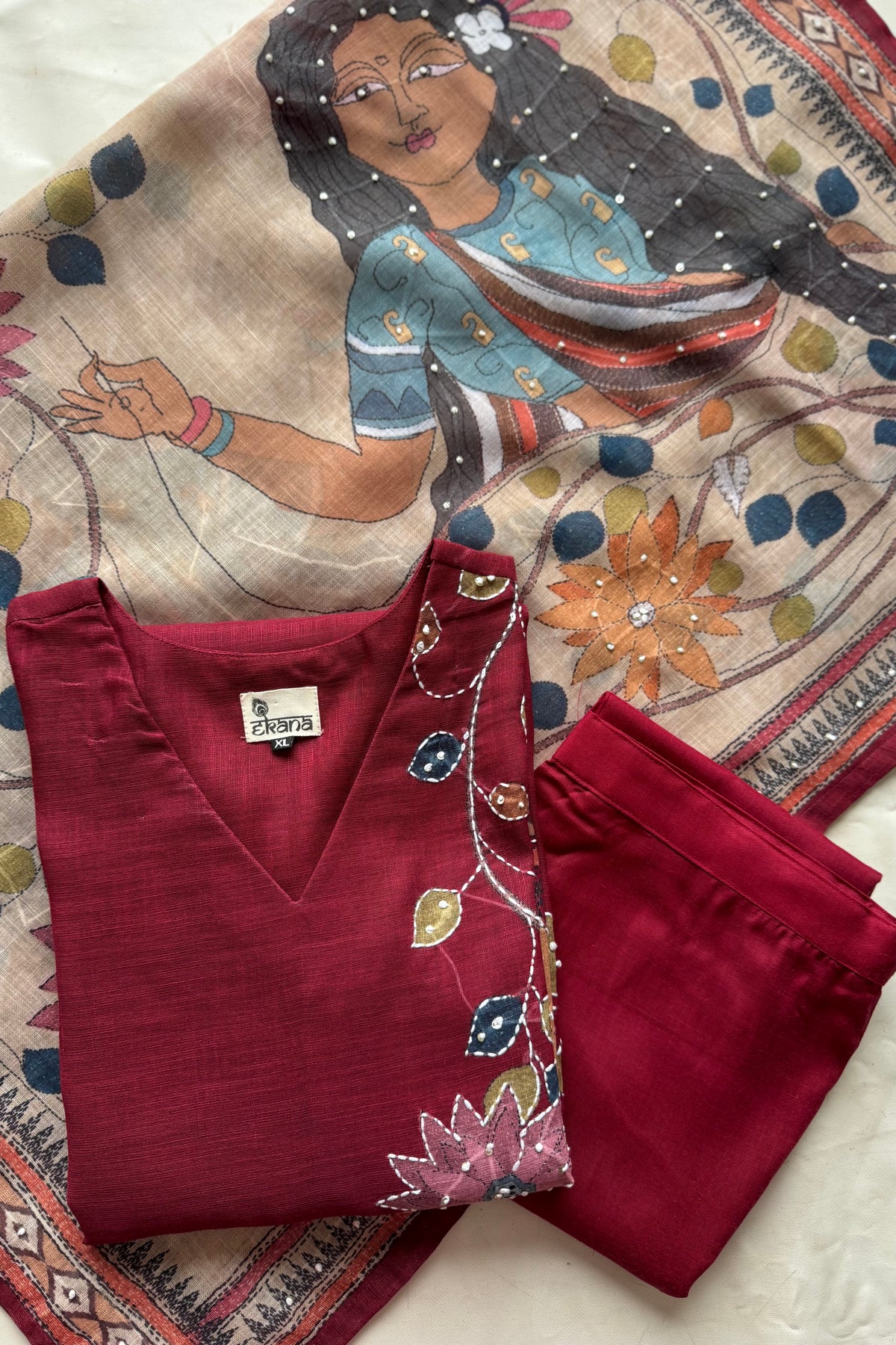 Basanti Bloom Handwork Suit Set