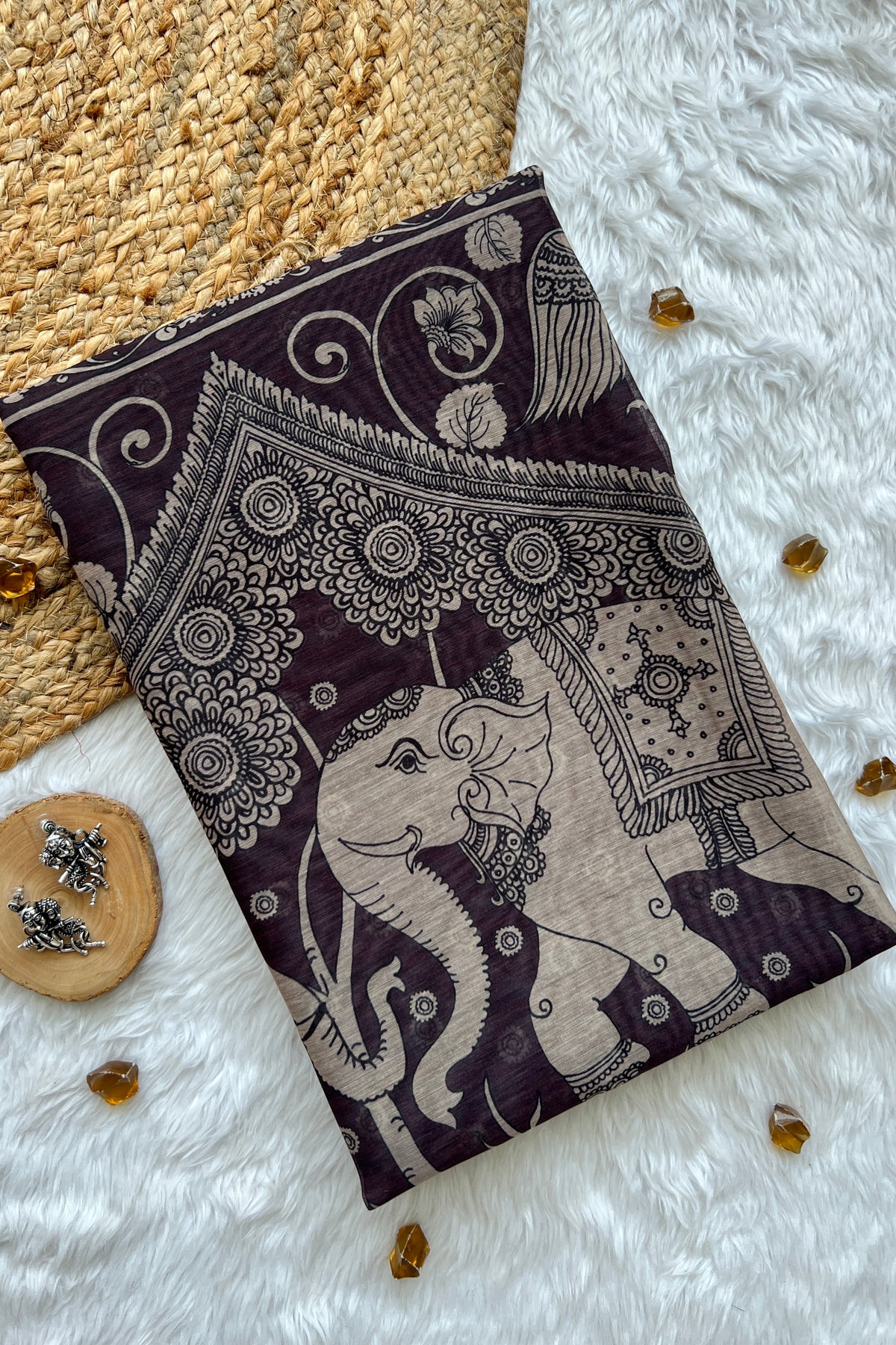 Hathi Baagh Kalamkari Saree