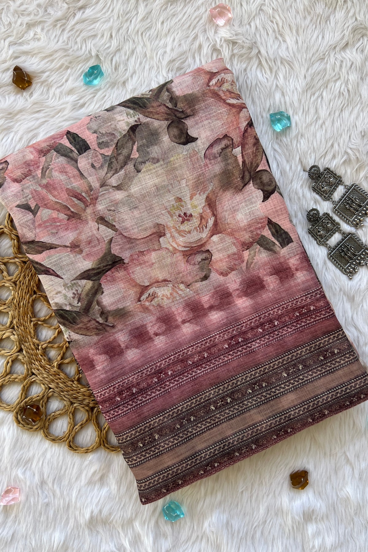 Gulabi Muskaan Saree